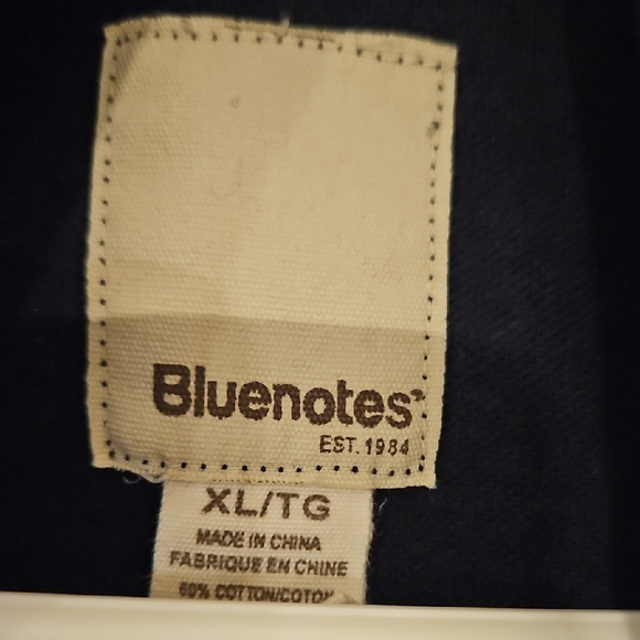 Black Track Jacket w/ Blue & White Accents - Picture 2 of 4